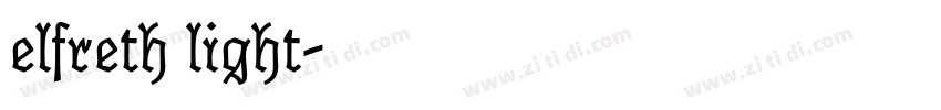 elfreth light字体转换 elfreth light字体转换